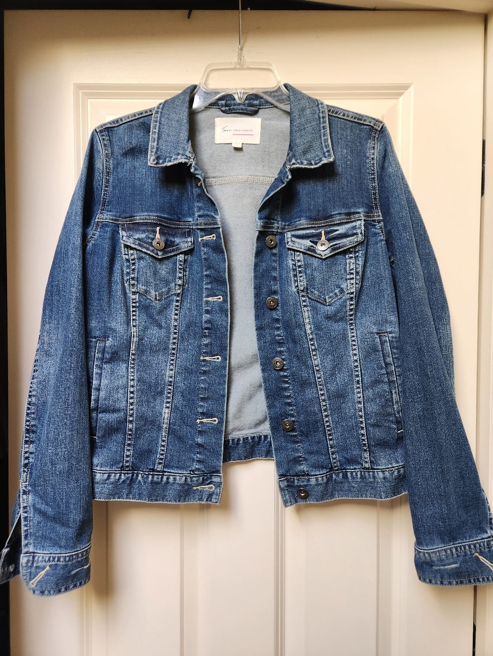 Two By Vince Camuto Classic Blue Denim Jacket